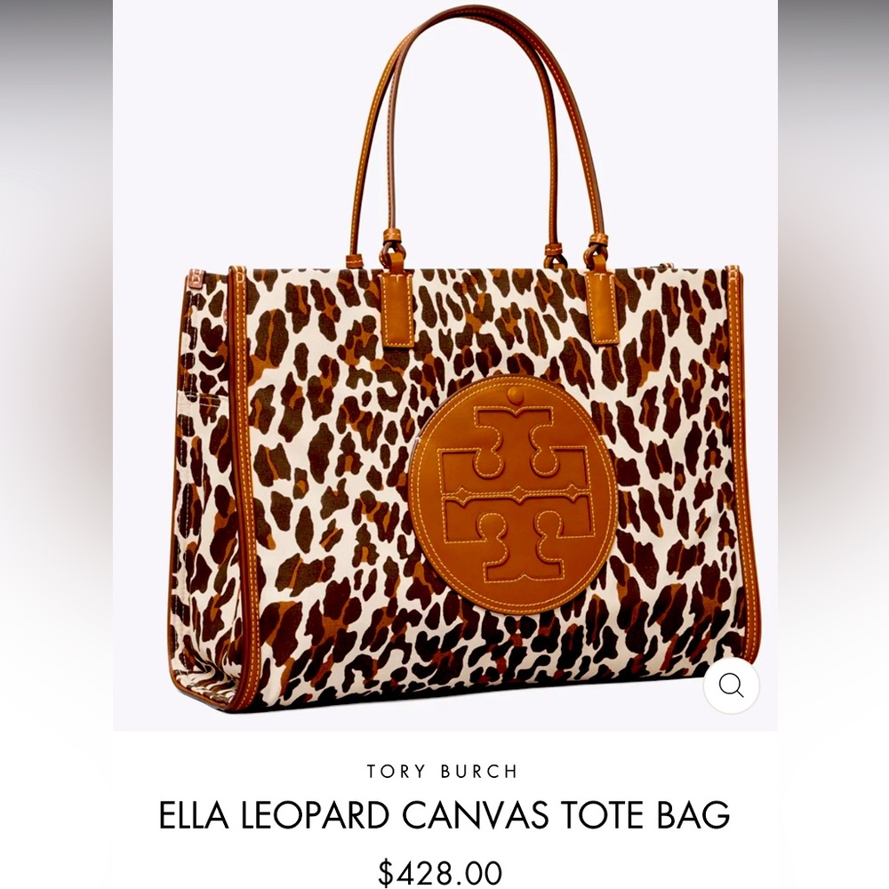 NWT Tory Burch Ella Leopard Tote